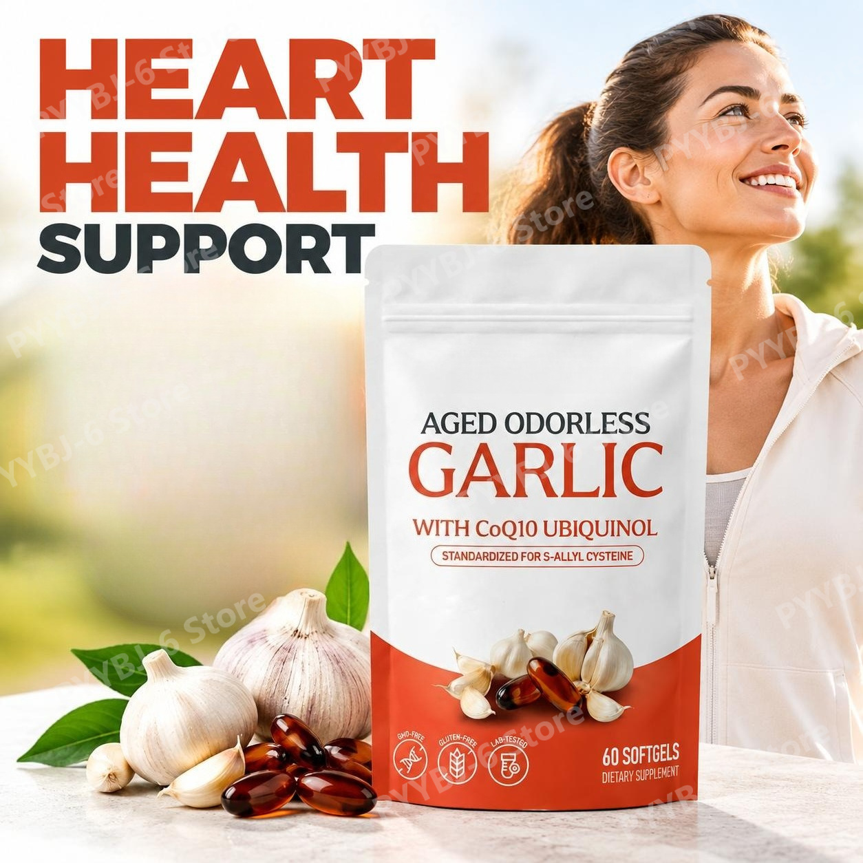 Coq10 Ubiquinol Softgel - Geruchlose Knoblauch-Softgels mit CoQ10 Ubiquinol, standardisiert